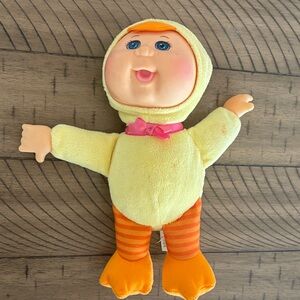 Adorable Yellow Duck Plush Toy with Pink Bow